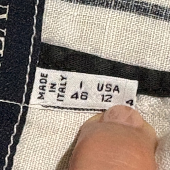 AJ Armani Jeans Women Linen LongSleeve Blazer Sz 12 Made in Italy Classic Preppy - Picture 6 of 14